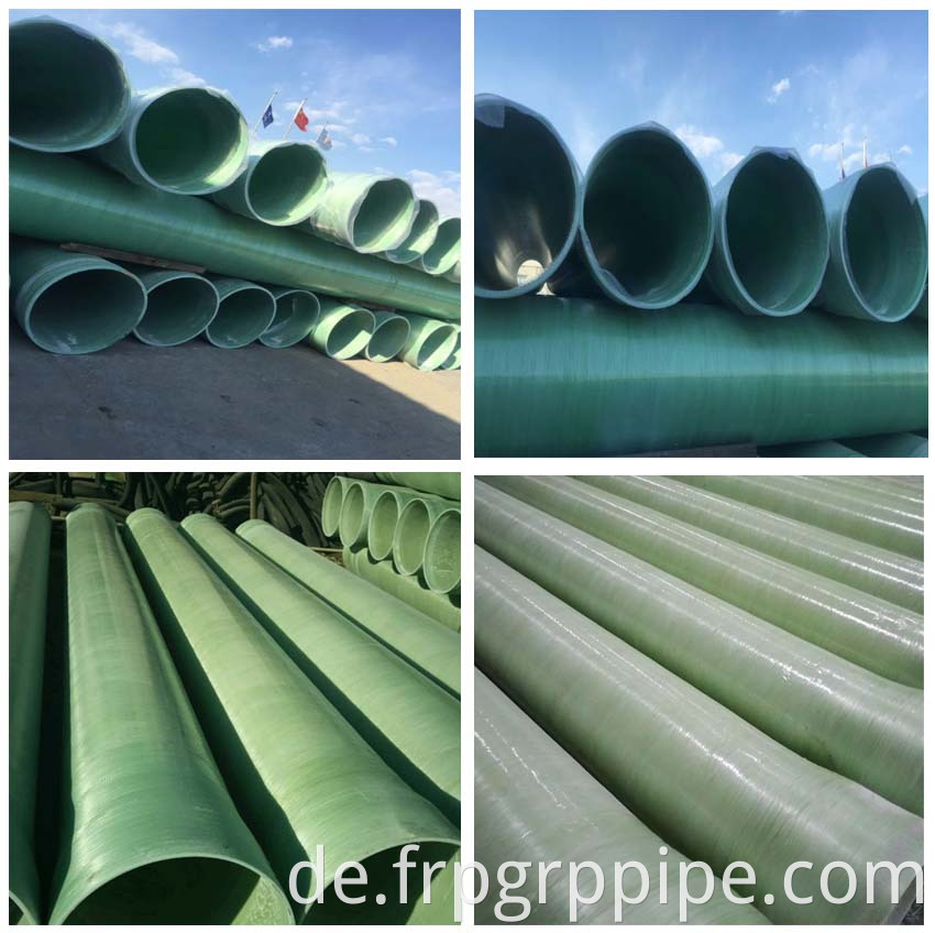 Fiberglas -Epoxidharz -Pipeline für Chemikalien FRP -Epoxy -Pipeline DN100